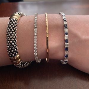 Diamonique Sapphire Tennis Bracelet